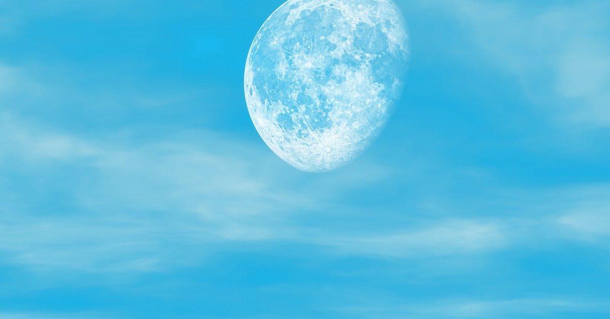 moon, sky, clouds